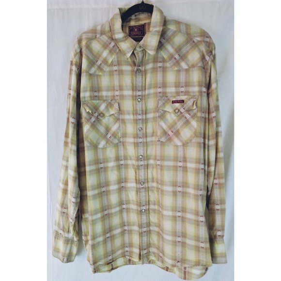 Lucky Brand Other - Lucky Men's Shirt XL Cotton Snap Front Plaid